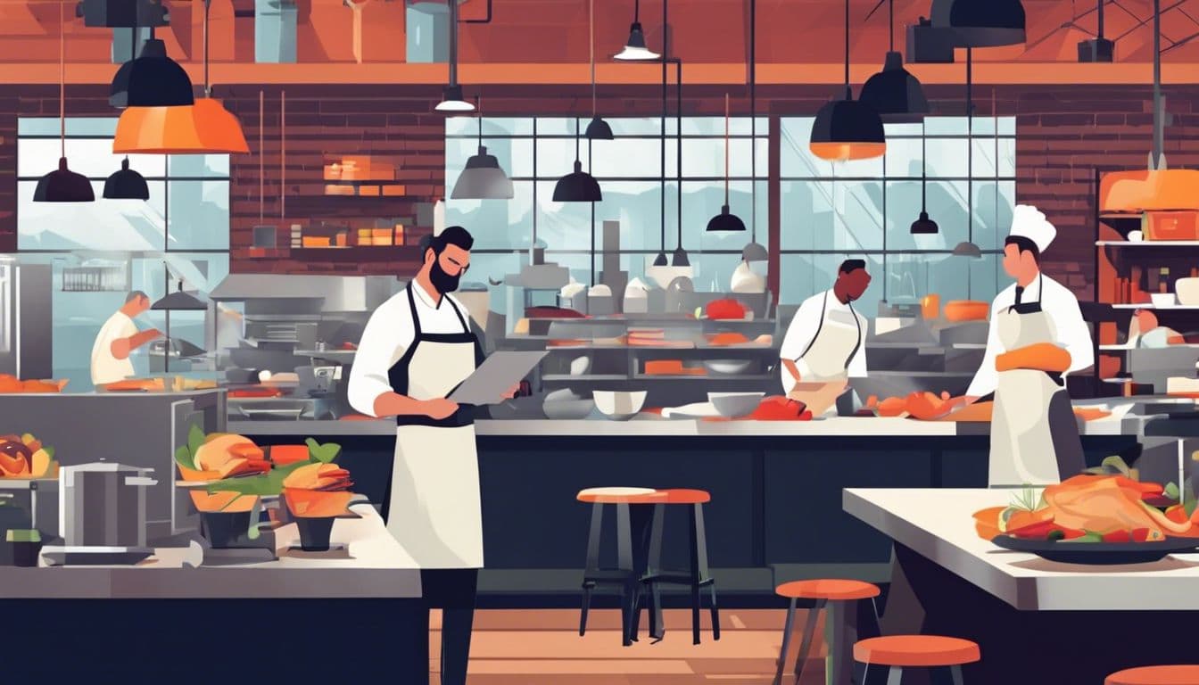 Een drukke restaurantkeuken met teamwork en georganiseerde chaos.