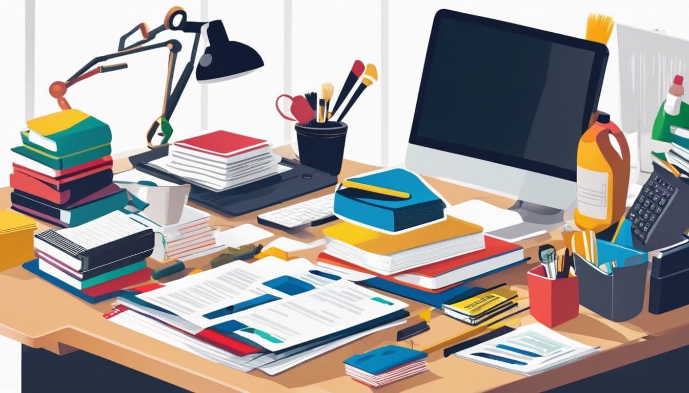 Een opgeruimd bureau met <a href=