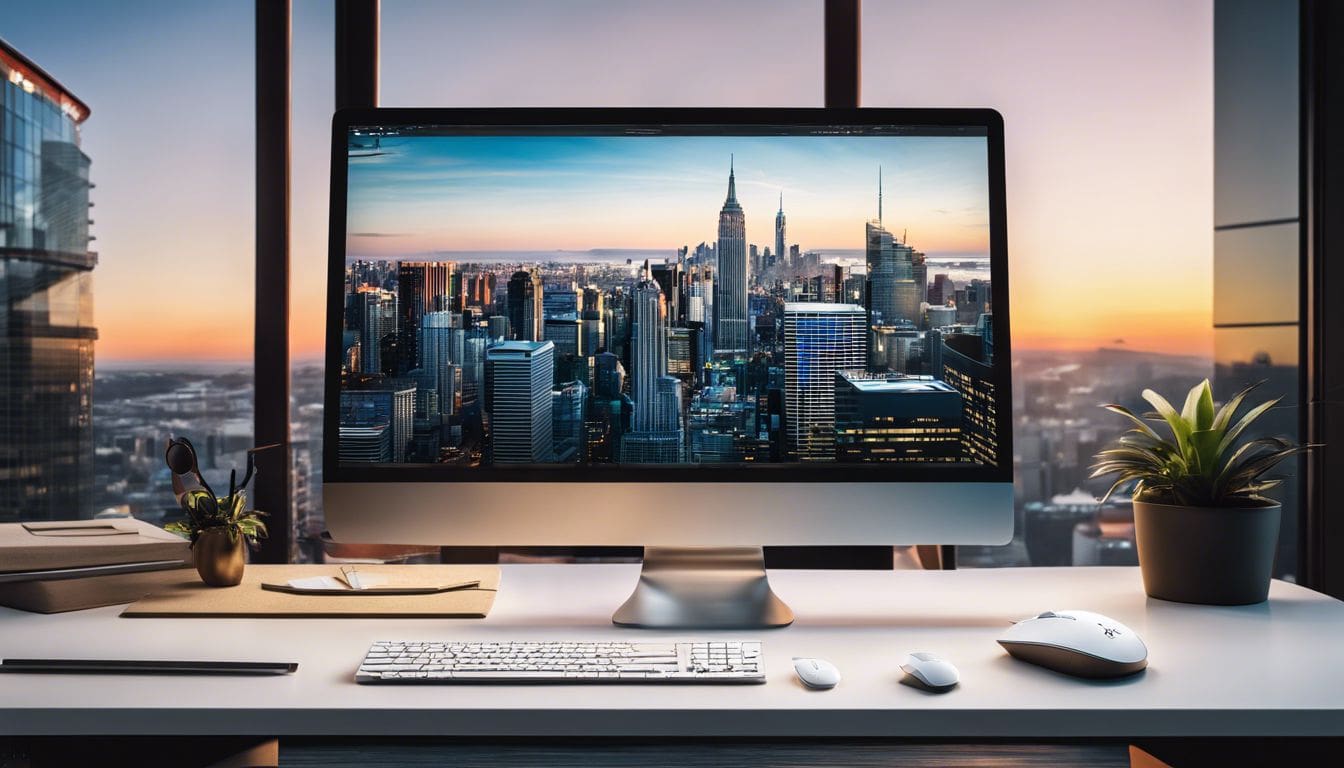 Een set van computer toetsen en een muis op een modern bureau in een kantooromgeving. Een set van computer toetsen en een muis op een modern bureau in een kantooromgeving.