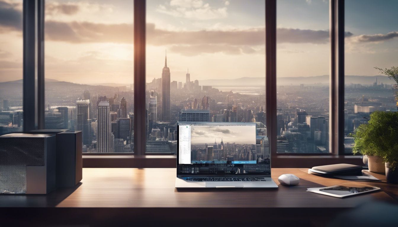 Een persoon gebruikt <a href=