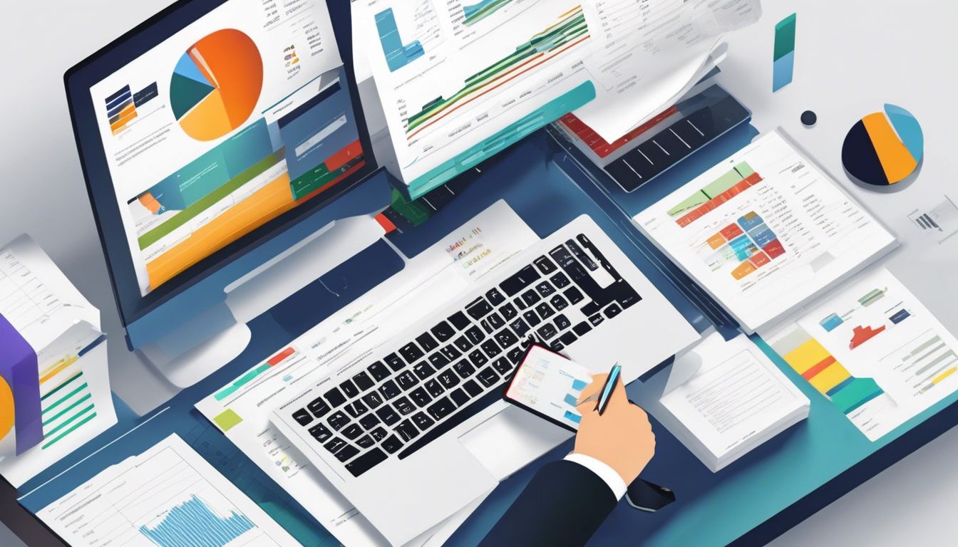 Een modern boekhoudprogramma met georganiseerde financi&euml;le documenten.