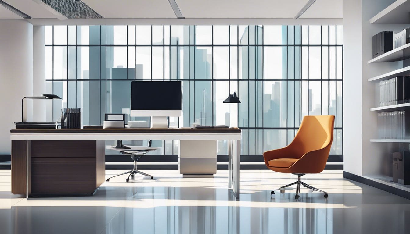 Een keurig georganiseerde set financi&euml;le documenten op een bureau.