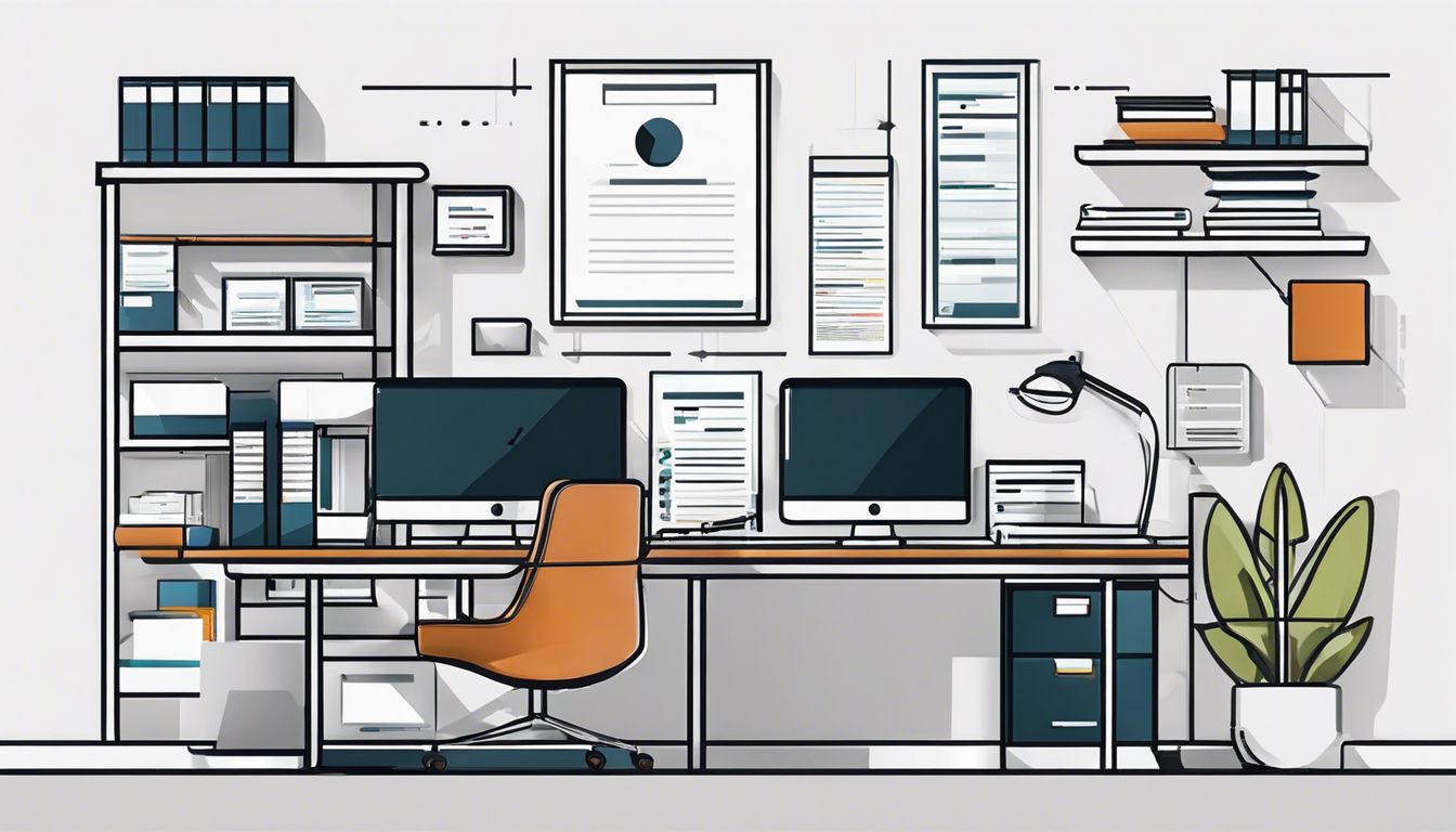 Een strak georganiseerde financi&euml;le register in een modern kantoor.